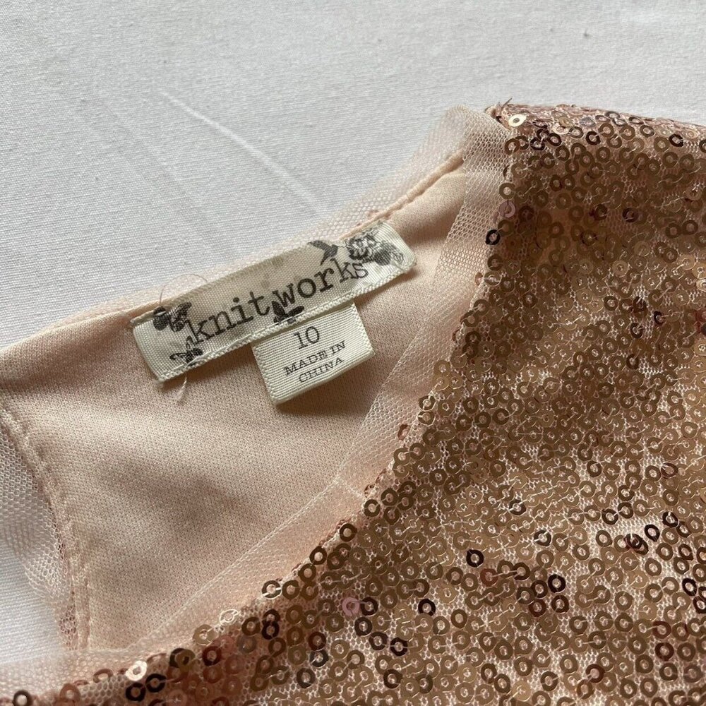 Knitworks Sequins Cropped Top Size 10 - Picture 3 of 6